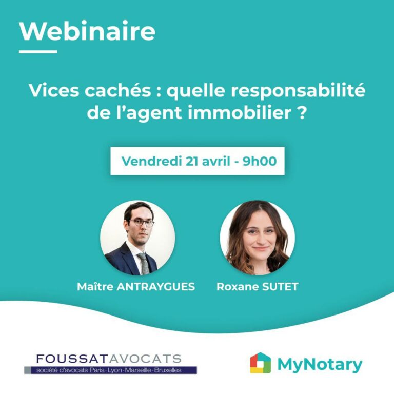 Vices cachés : quelle responsabilité de l'agent immobilier ? - Webinaire avec AUMANS AVOCATS